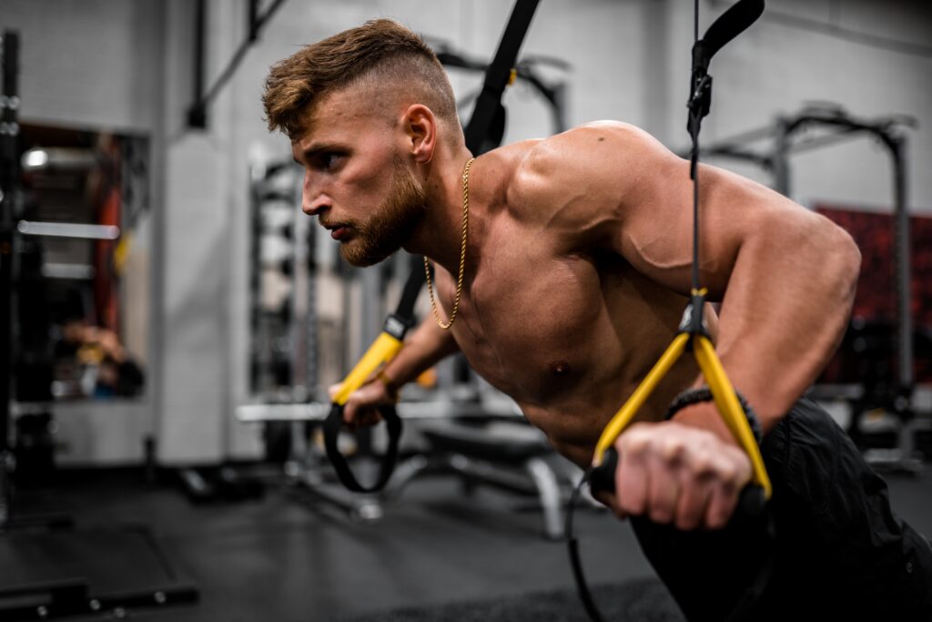 Bodybuilder and hormone treatment.