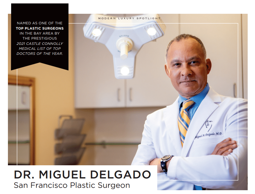 Dr. Delgado voted best plastic surgeon by San Francisco Magizine at his Marin Cosmetic Surgery Center.