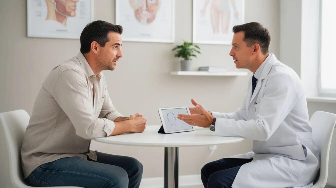Doctor with patient