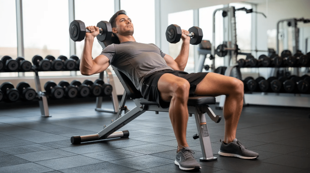 man working out at the gym